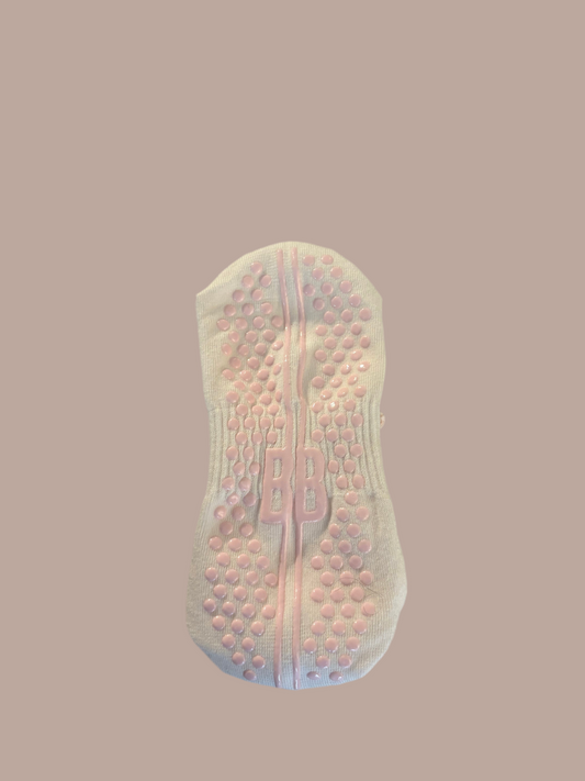 b.b pink ruffle grippy socks