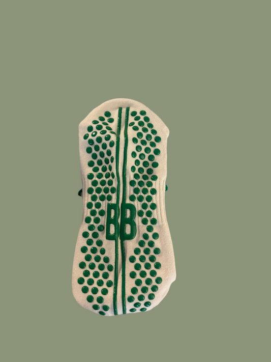 b.b green ruffle grippy socks